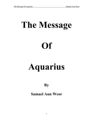 The Message of Aquarius Samael Aun Weor