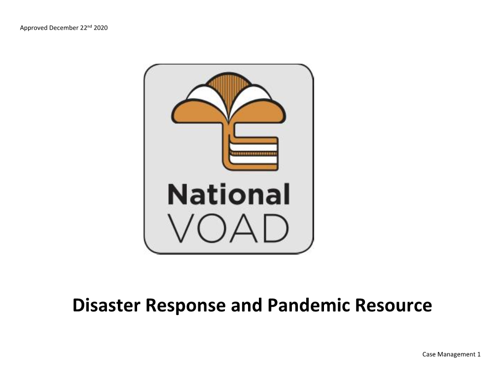 Disaster Response and Pandemic Resource