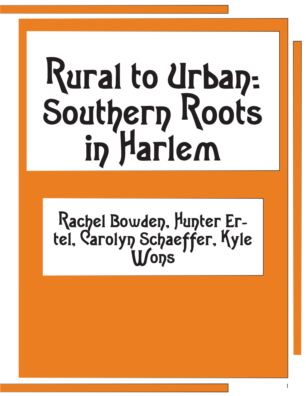 Southern Roots in Harlem