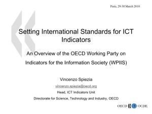 Setting International Standards for ICT Indicators