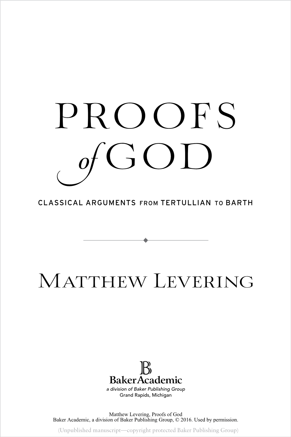 PROOFS of GOD