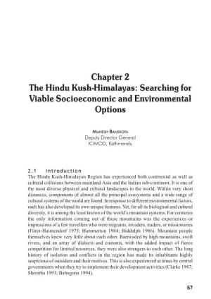 Chapter 2 the Hindu Kush-Himalayas: Searching for Viable Socioeconomic and Environmental Options