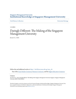 The Making of the Singapore Management University