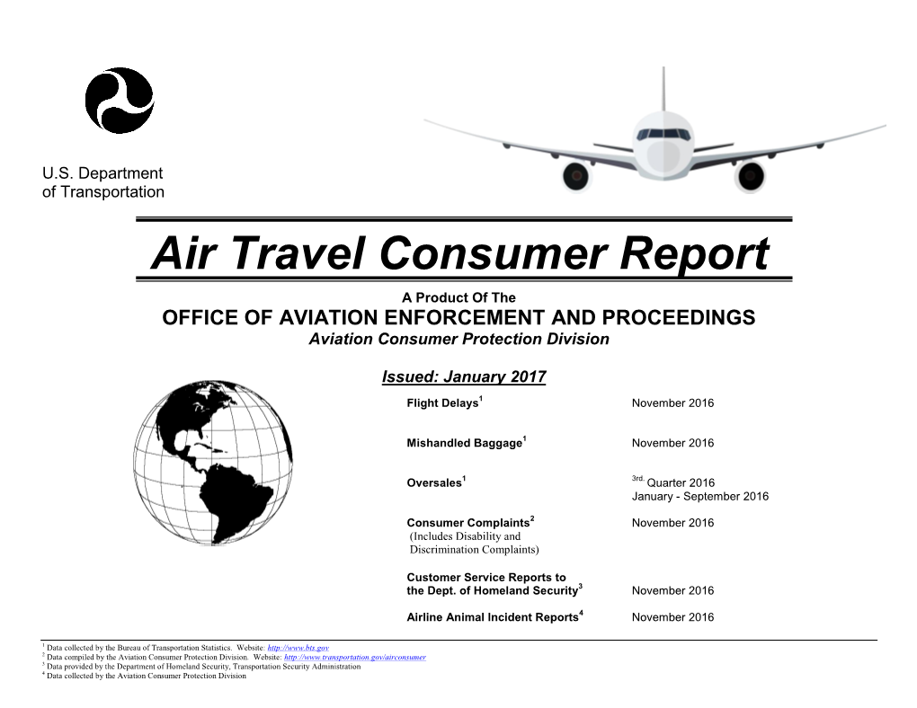 Air Travel Consumer Report