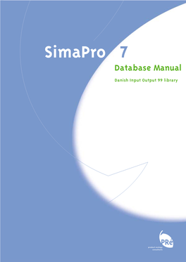 Simapro 7 Databasemanual