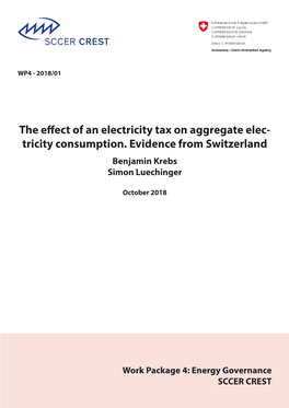The Effect of an Electricity Tax on Aggregate Elec- Tricity Consumption