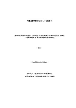 William Mason: a Study