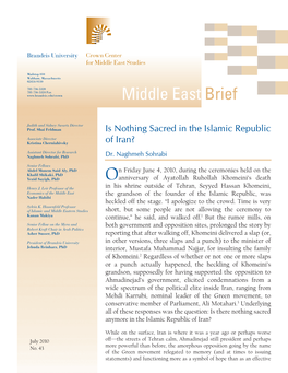Middle East Brief 43