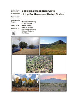 Ecological Response Units of the Southwestern United States