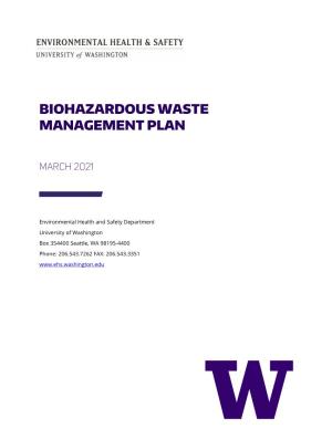 Biohazardous Waste Management Plan