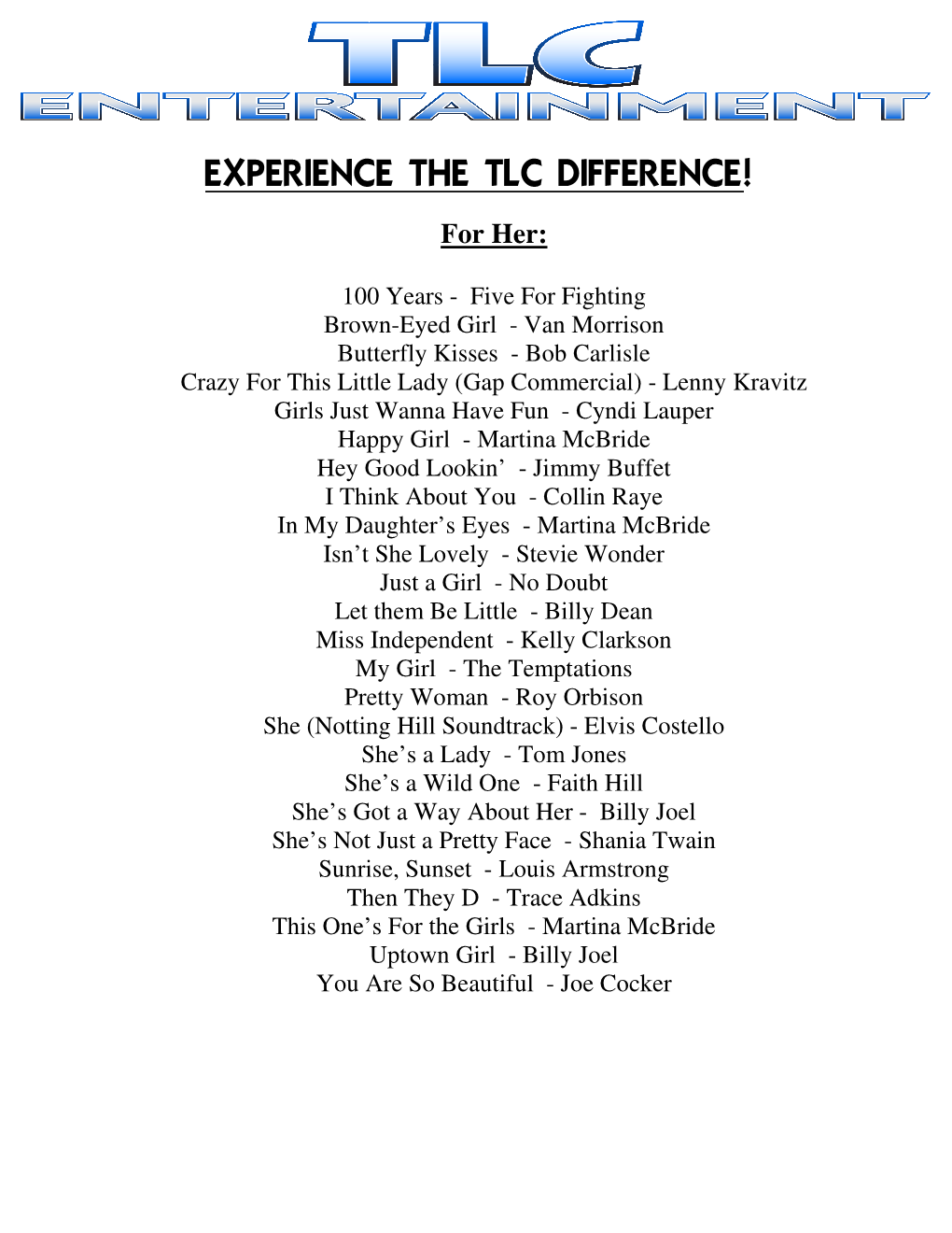 Experience the Tlc Difference!