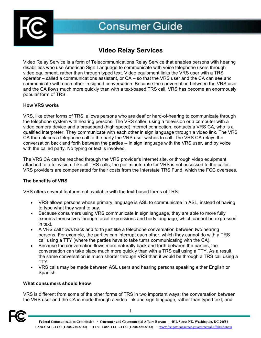 Video Relay Services