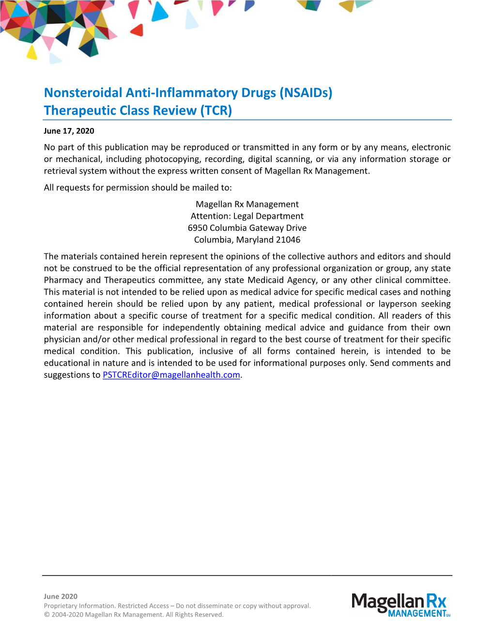 Nonsteroidal Anti-Inflammatory Drugs (Nsaids)