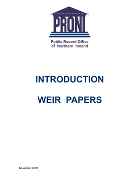 Introduction to the Weir Papers Adobe