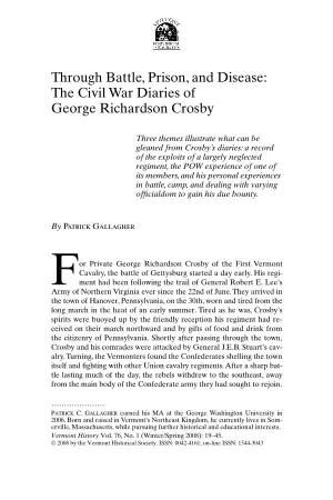 Through Battle, Prison, and Disease: the Civil War Diaries of George Richardson Crosby