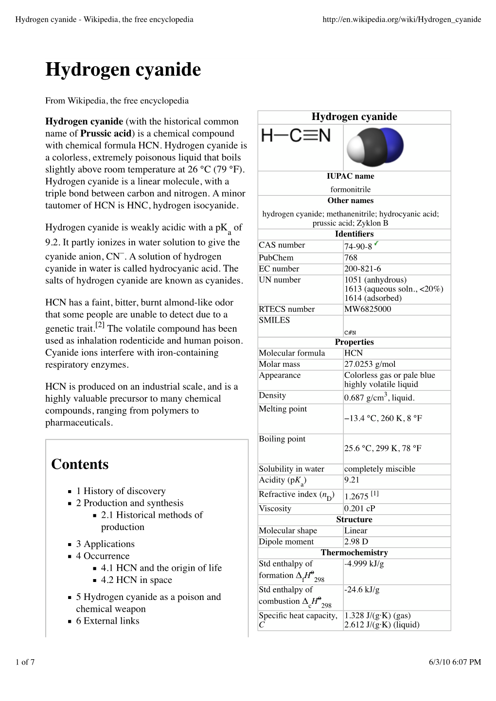 Hydrogen Cyanide - Wikipedia, the Free Encyclopedia