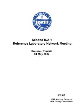 Second Meeting of ICAR Reference Laboratory Network