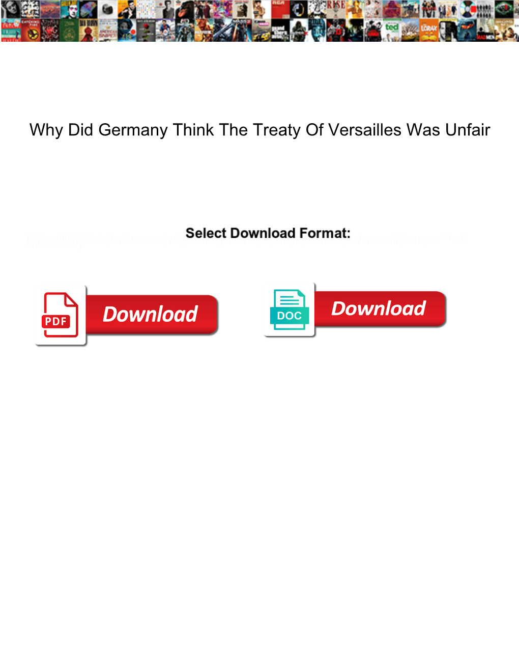 Why Did Germany Think the Treaty of Versailles Was Unfair