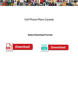 Cell Phone Plans Canada