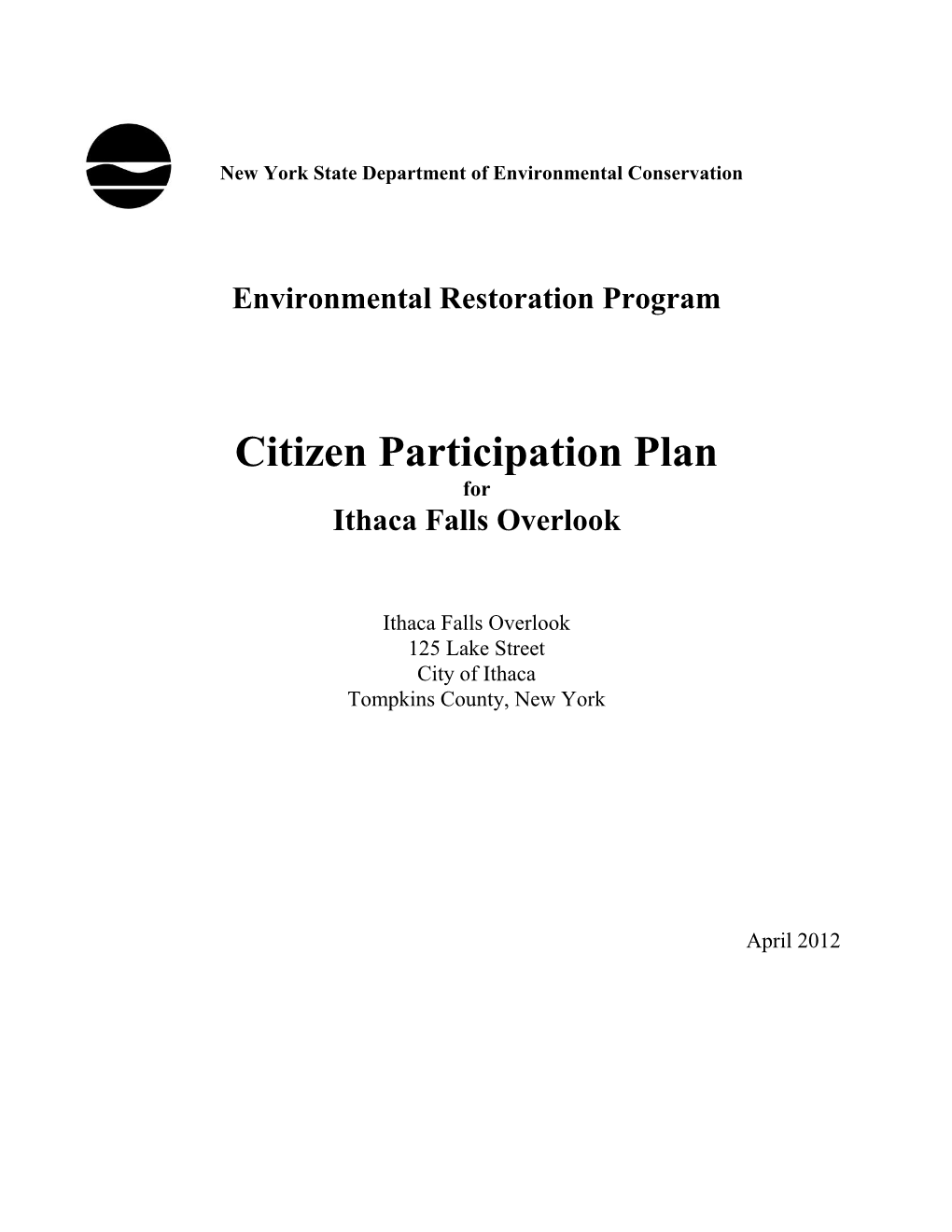 Citizen Participation Plan for Ithaca Falls Overlook