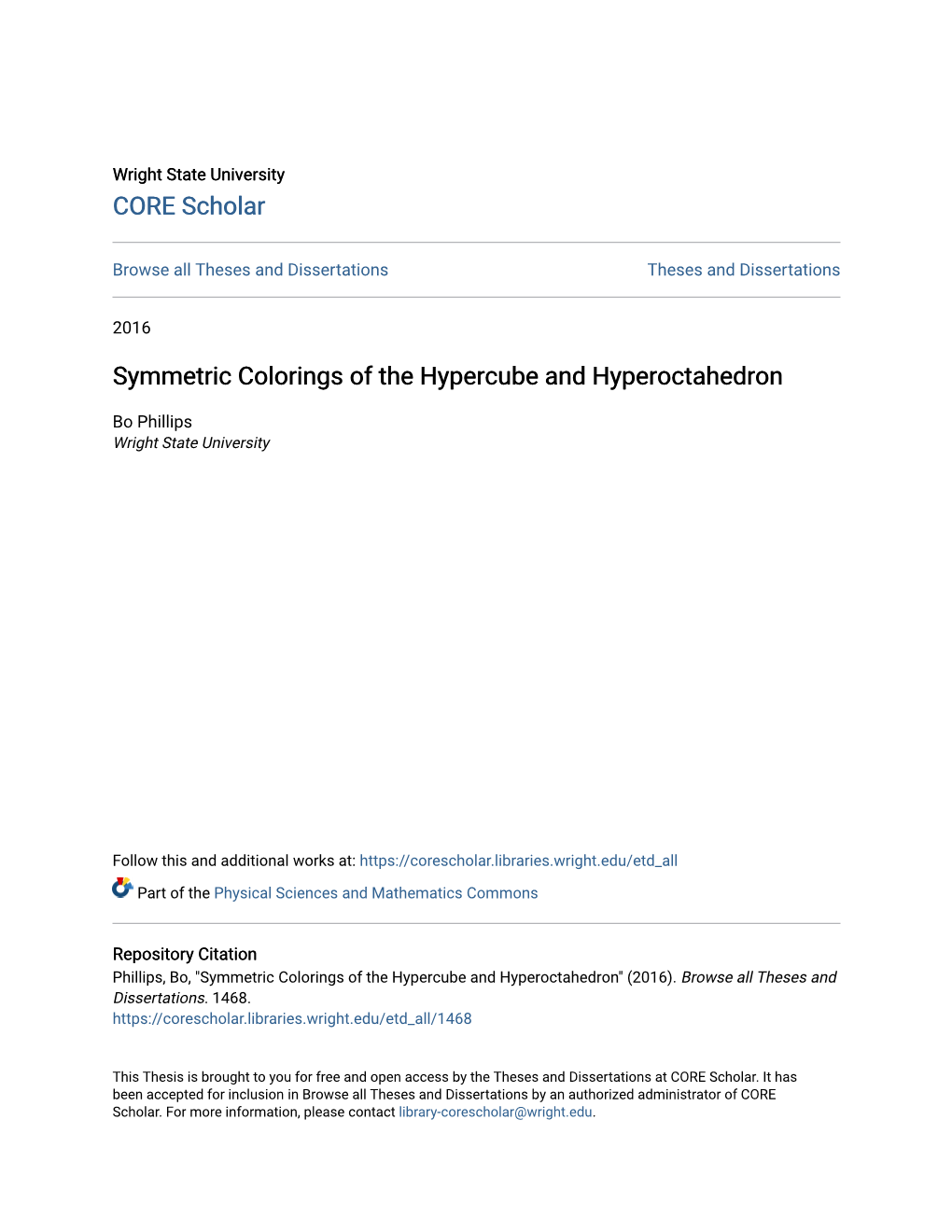 Symmetric Colorings of the Hypercube and Hyperoctahedron