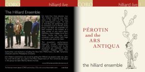 PÉROTIN and the ARS ANTIQUA the Hilliard Ensemble