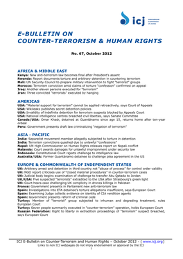 E-Bulletin on Counter-Terrorism and Human Rights
