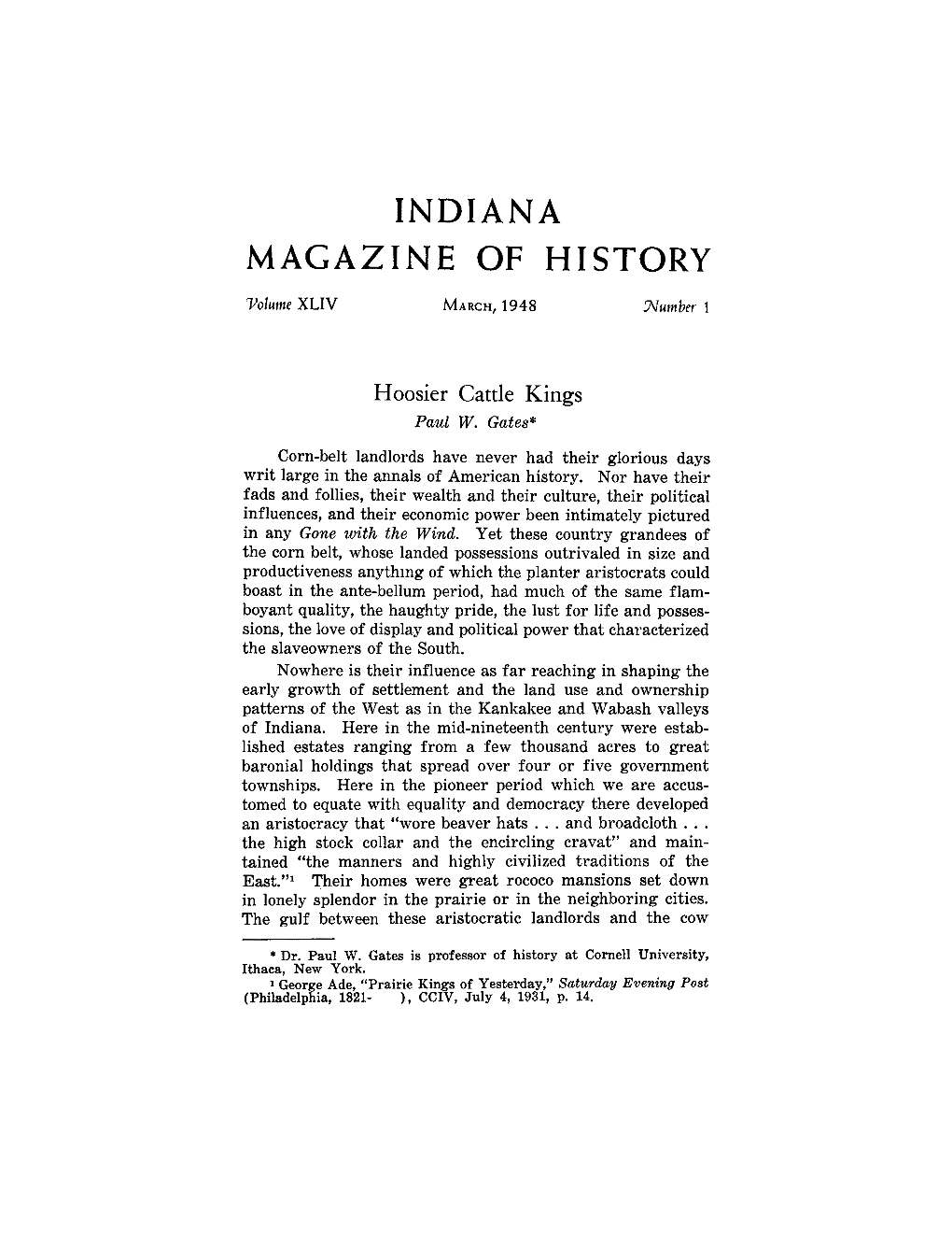 Indiana Magazine of History