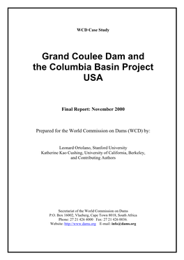 Grand Coulee Dam and the Columbia Basin Project USA