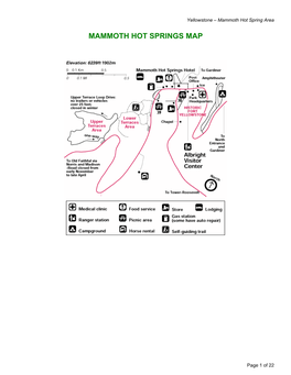 Mammoth Hot Springs Map