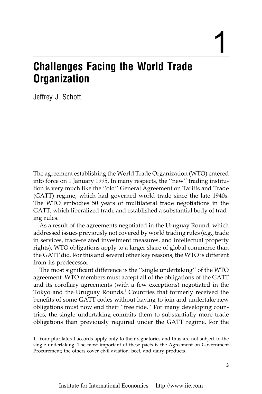 Challenges Facing the World Trade Organization