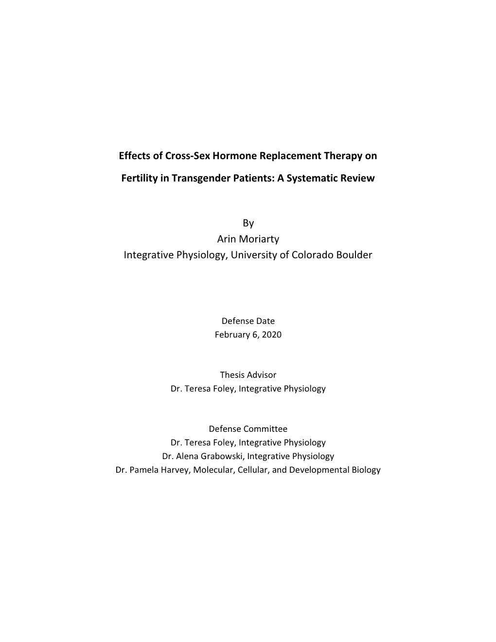 Effects of Cross-Sex Hormone Replacement Therapy on Fertility in Transgender Patients: a Systematic Review