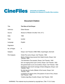 Cinefiles Document #31429