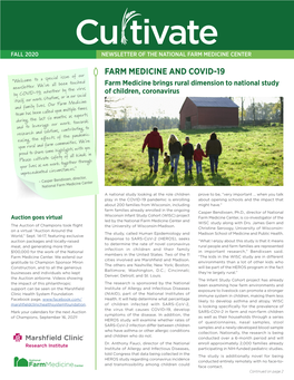 Fall 2020 Newsletter of the National Farm Medicine Center