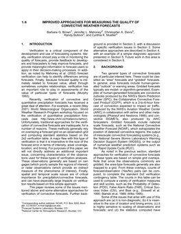 Improved Approaches for Measuring the Quality of Convective Weather Forecasts