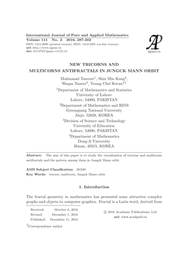 New Tricorns and Multicorns Antifractals in Jungck Mann Orbit