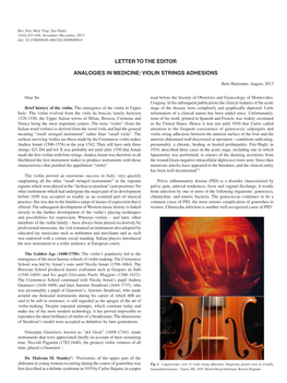 Violin Strings Adhesions