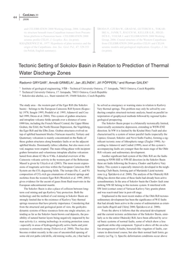 Tectonic Setting of Sokolov Basin in Relation to Prediction of Thermal Water Discharge Zones