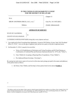 Case 16-11452-KJC Doc 1086 Filed 12/22/16 Page 1 of 164