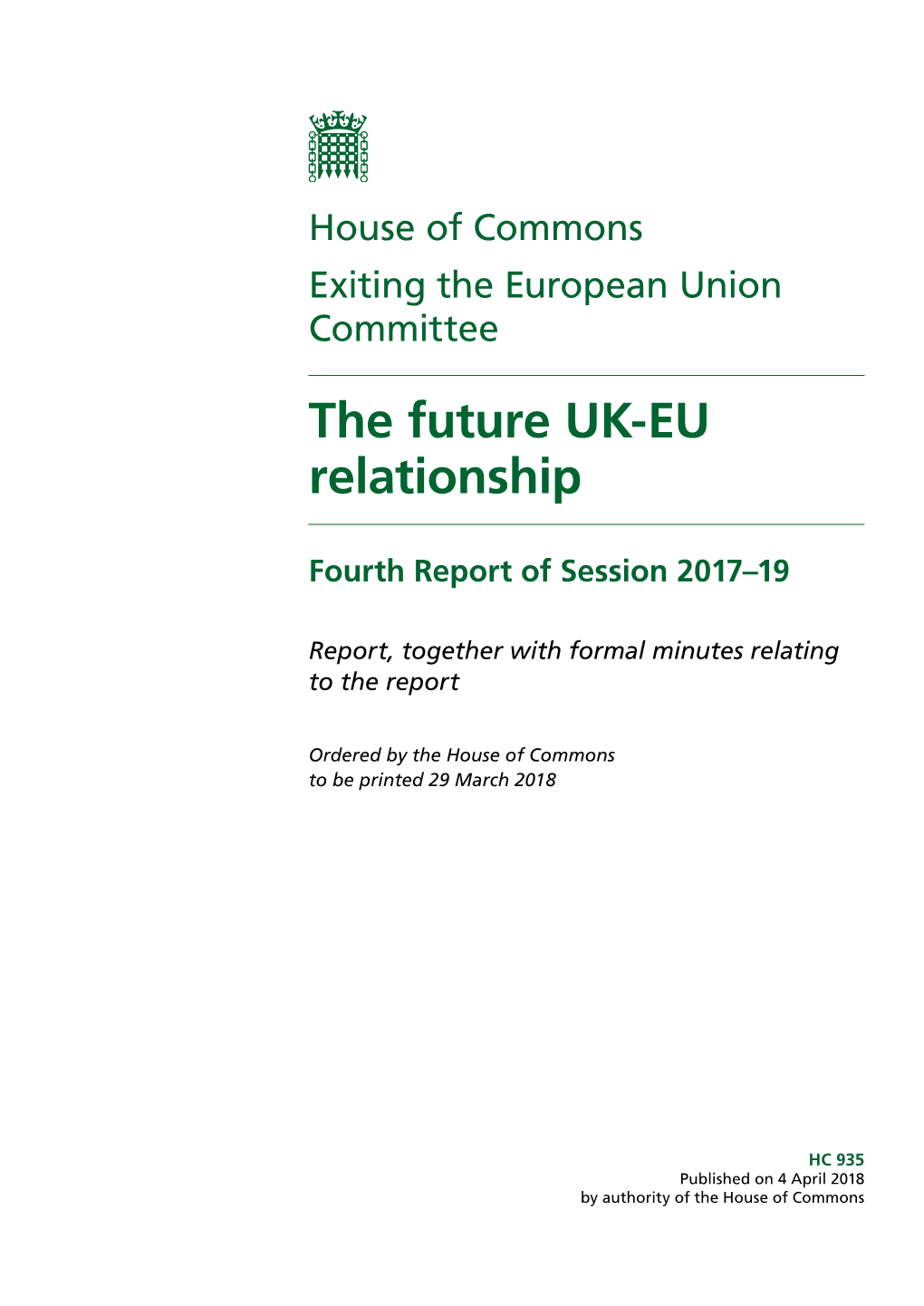 The Future UK-EU Relationship