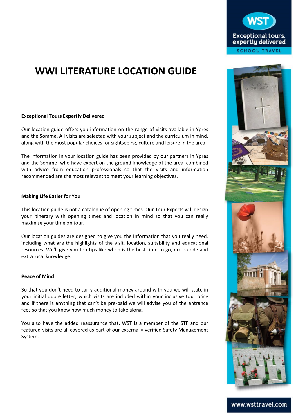 Wwi Literature Location Guide