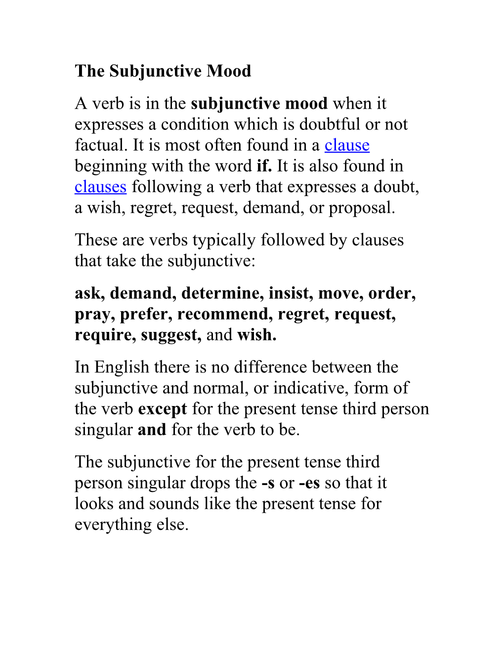 The Subjunctive Mood