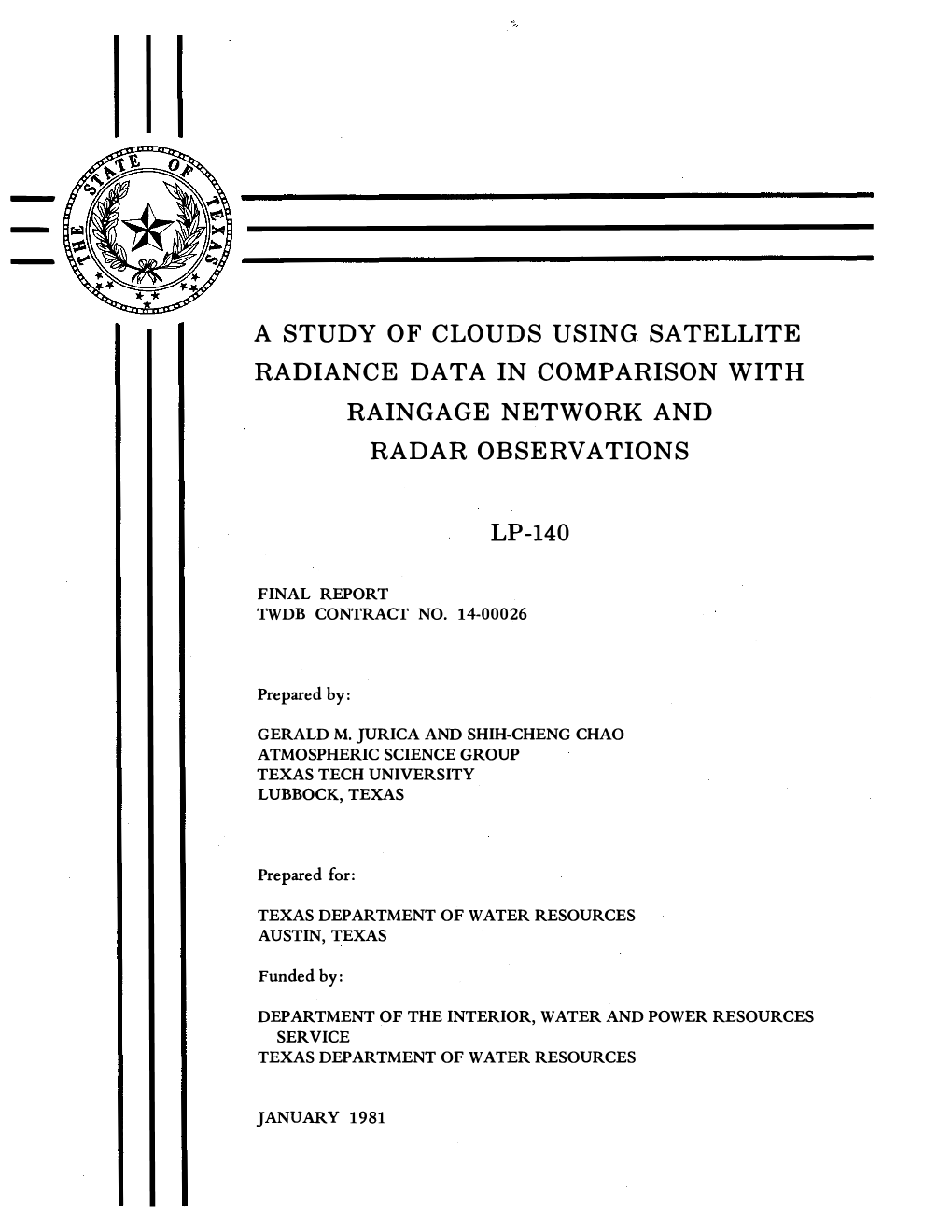 A Study of Clouds Using Satellite Radiance Data in Comparison with Raingage Network and Radar Observations