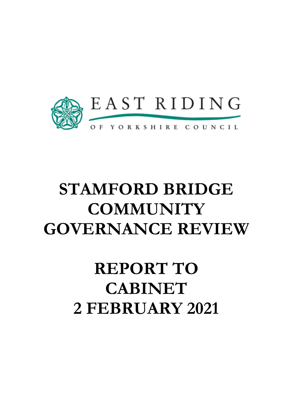 Stamford Bridge Community Governance Review Report