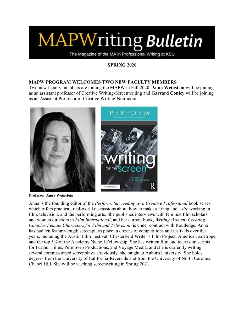 Spring 2020 Mapwriting Bulletin