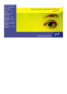 ICO – Privacy Impact Assessment Handbook