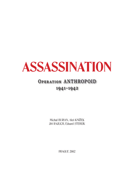 ASSASSINATION Operation ANTHROPOID 1941–1942
