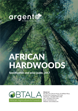 AFRICAN HARDWOODS Specification and Price Guide, 2017