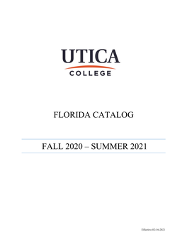 Florida Catalog Fall 2020 – Summer 2021