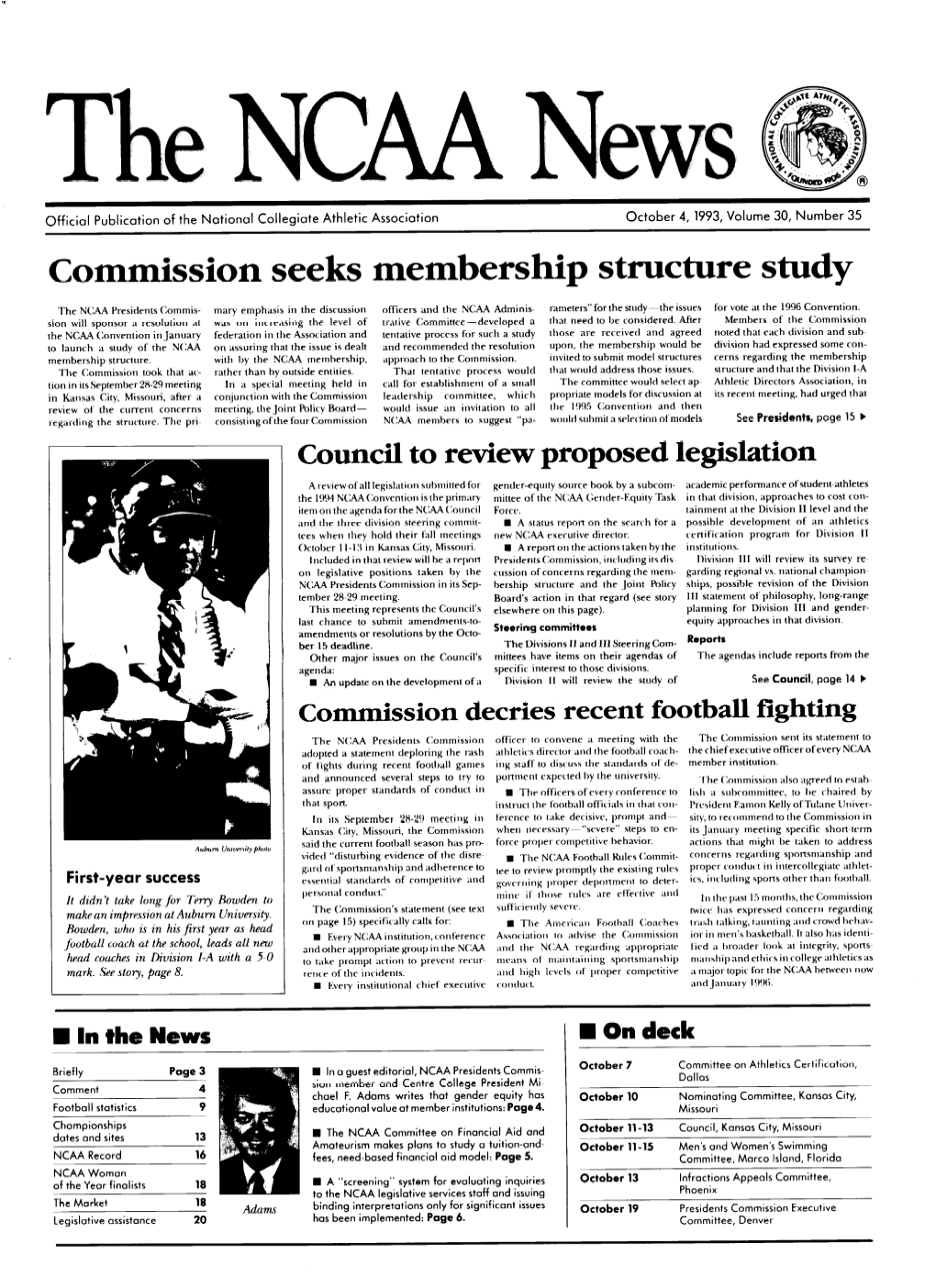 The NCAA News October 4, 1993